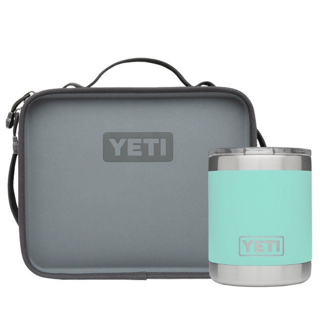 YETI Yeti Daytrip Lunch Box Charcoal & Yeti Rambler Lowball Seafoam 10 oz
