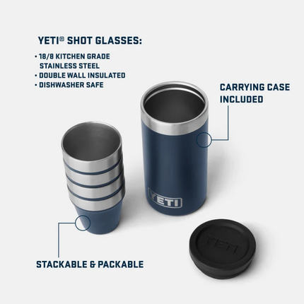 YETI YETI Shotglazen White 4 stuks